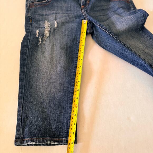 Decree Denim Shorts Jorts Capri Pants Ladies Juniors 9 Distressed Destroyed - Picture 6 of 11